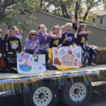 3rd grade on trailer for parade