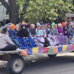 Preschool on trailer for homecoming parade